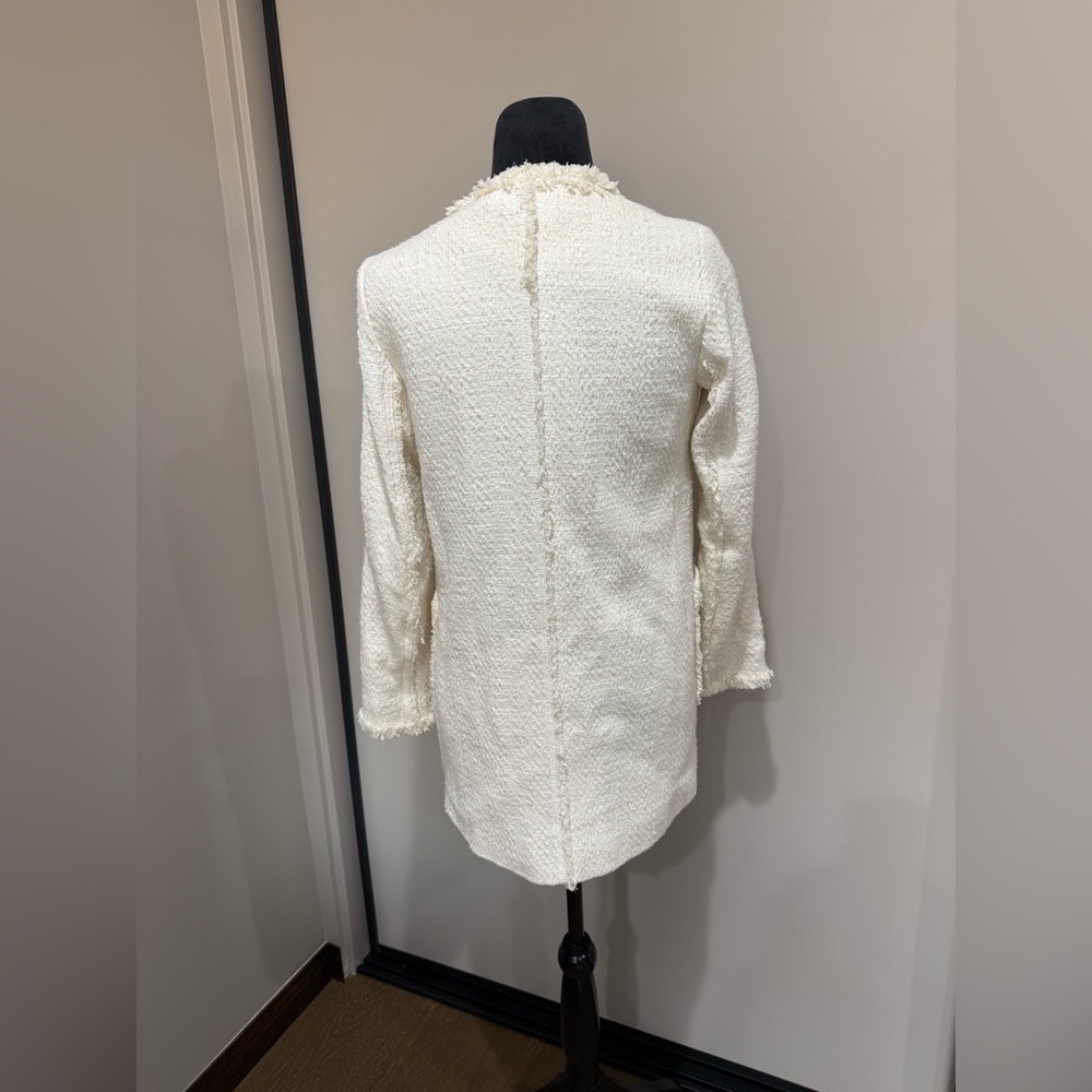 Zara Basic Collection Open-Front Tweed Jacket In … - image 5